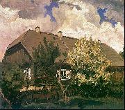 Ferdynand Ruszczyc Manor house in Bohdanew oil painting reproduction